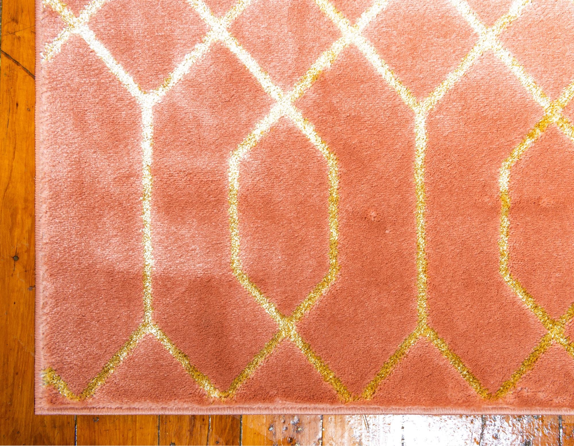 Hollywood Luxe Collection Area Rug - Sunset (Coral Gold)