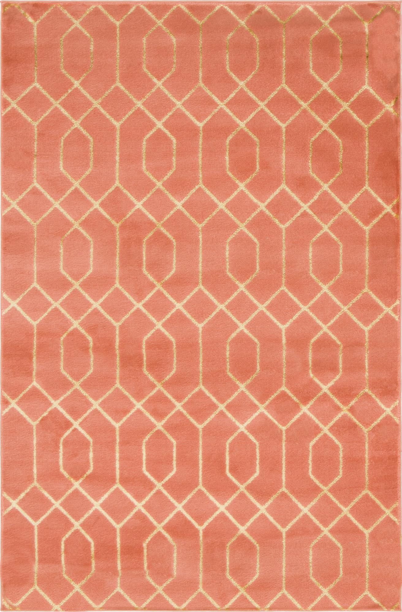 Hollywood Luxe Collection Area Rug - Sunset (Coral Gold)