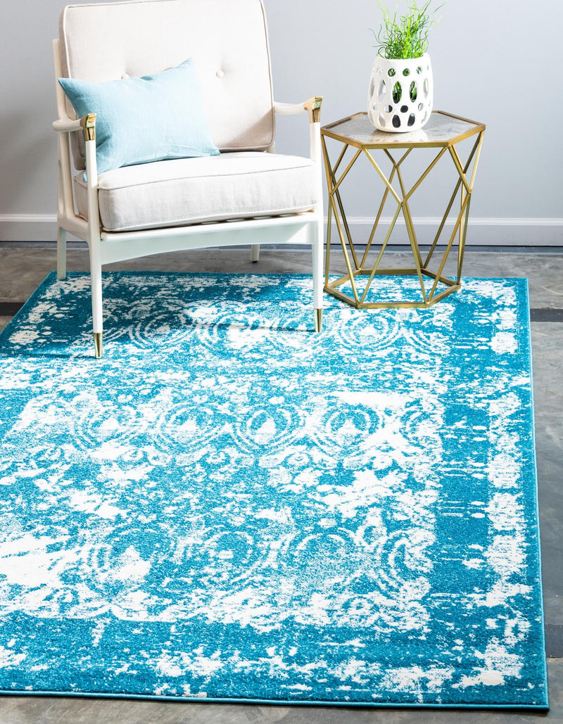 Amalfi Coast Woven Collection Area Rug -  Capri Rectangle Blue  lifestyle 5