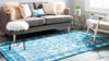 Amalfi Coast Woven Collection Area Rug -  Capri Rectangle Blue  lifestyle 9