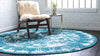 Amalfi Coast Woven Collection Area Rug -  Capri Round Blue  lifestyle 24