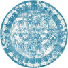 Amalfi Coast Woven Collection Area Rug -  Capri Round Blue  lifestyle 14