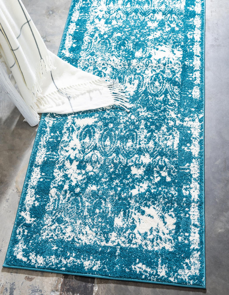 Amalfi Coast Woven Collection Area Rug -  Capri Runner Blue  lifestyle 58