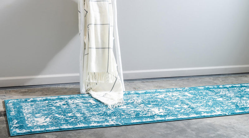 Amalfi Coast Woven Collection Area Rug -  Capri Runner Blue  lifestyle 67