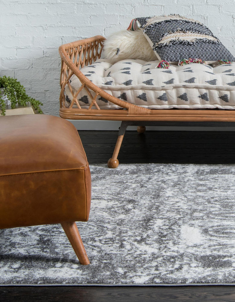 Amalfi Coast Woven Collection Area Rug -  Capri Rectangle Gray  lifestyle 5