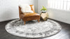 Amalfi Coast Woven Collection Area Rug -  Capri Round Gray  lifestyle 69