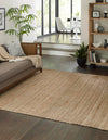 Woven Seaside Jute Collection Area Rug - Savannah (Natural) Square Natural  lifestyle 33