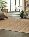 Woven Seaside Jute Collection Area Rug - Savannah (Natural) Square Natural  lifestyle 38