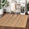 Woven Seaside Jute Collection Area Rug - Savannah (Natural) Square Natural  lifestyle 147