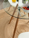 Woven Seaside Jute Collection Area Rug - Savannah (Natural) Round Natural  lifestyle 42