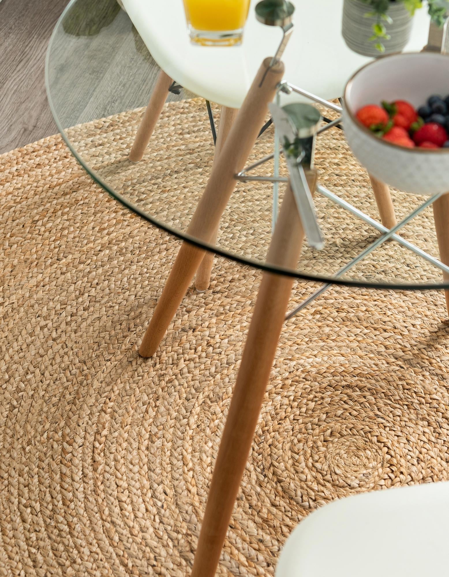 Woven Seaside Jute Collection Area Rug - Savannah (Natural)