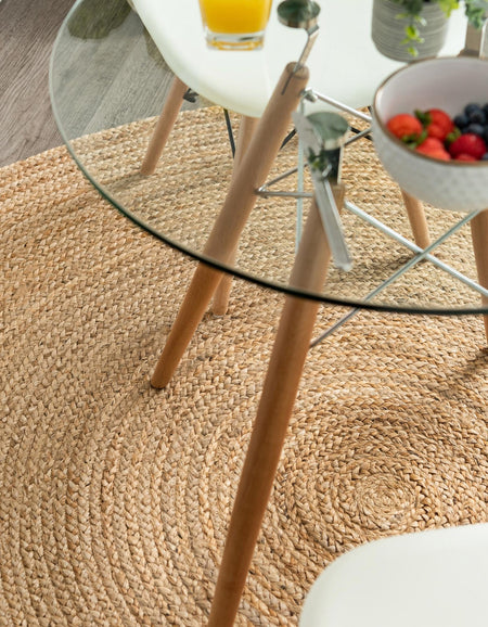 Woven Seaside Jute Collection Area Rug - Savannah (Natural)