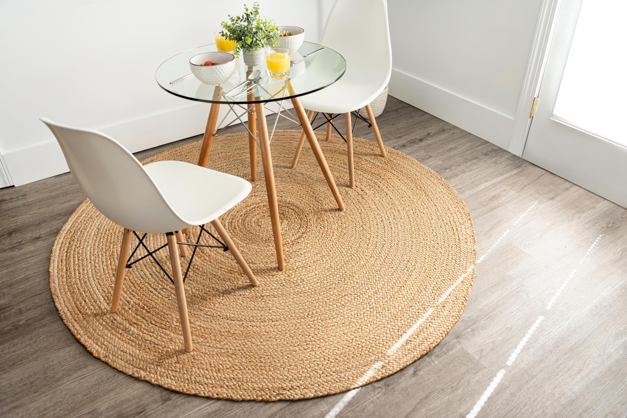 Woven Seaside Jute Collection Area Rug - Savannah (Natural)