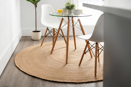 Woven Seaside Jute Collection Area Rug - Savannah (Natural)