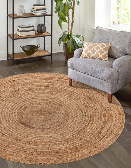 Woven Seaside Jute Collection Area Rug - Savannah (Natural)