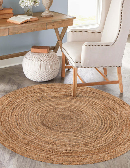 Woven Seaside Jute Collection Area Rug - Savannah (Natural)