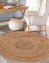 Woven Seaside Jute Collection Area Rug - Savannah (Natural)