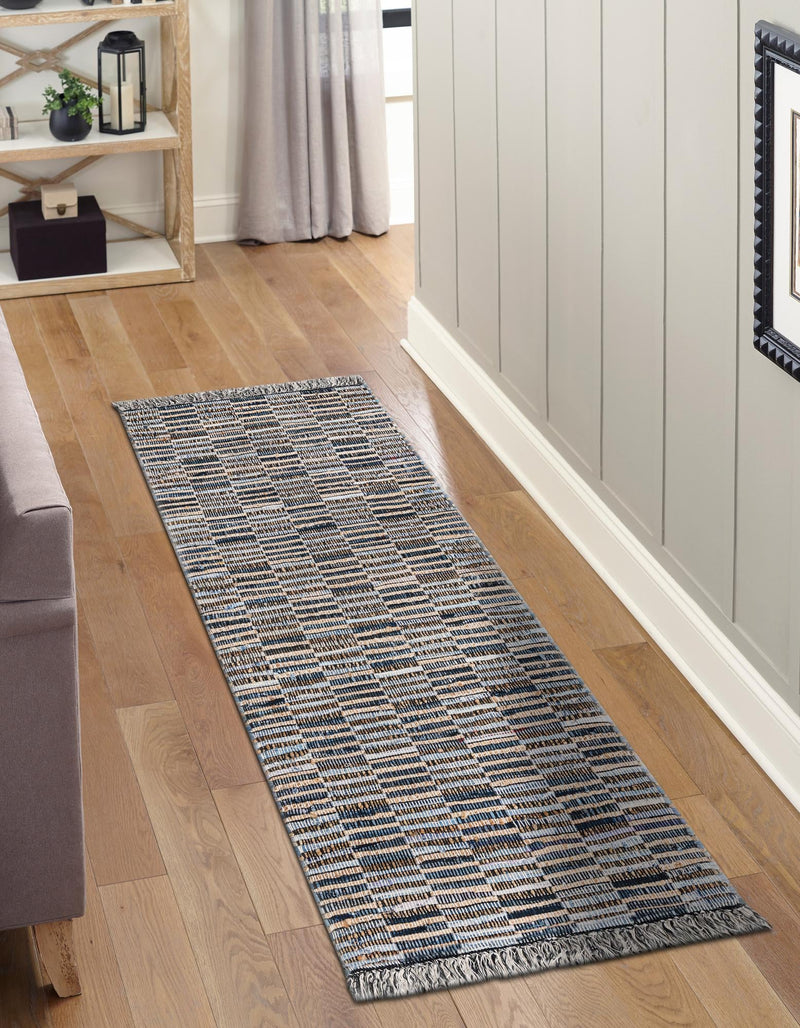 Osian Looms Collection Area Rug - Osian Runner Dark Gray  lifestyle 2