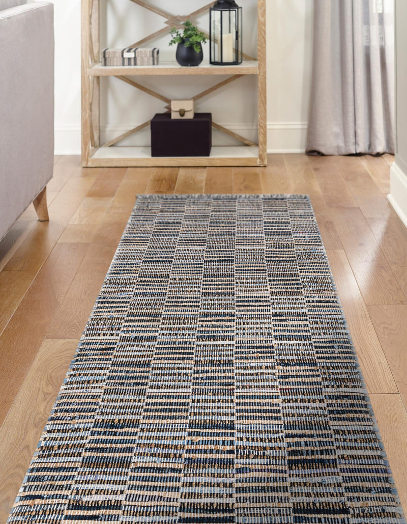 Osian Looms Collection Area Rug - Osian Runner Dark Gray  lifestyle 13