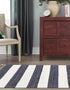 Tassel Trail Collection Area Rug - Pathway (Navy Blue)