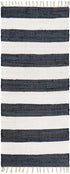 Tassel Trail Collection Area Rug - Pathway (Navy Blue)