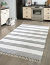 Tassel Trail Collection Area Rug - Pathway (Gray) Rectangle Gray  lifestyle 2