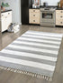 Tassel Trail Collection Area Rug - Pathway (Gray)