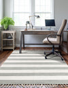 Tassel Trail Collection Area Rug - Pathway (Gray) Rectangle Gray  lifestyle 5