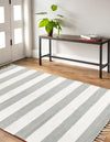 Tassel Trail Collection Area Rug - Pathway (Gray) Rectangle Gray  lifestyle 10