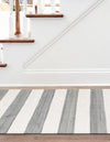 Tassel Trail Collection Area Rug - Pathway (Gray) Runner Gray  lifestyle 30