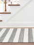 Tassel Trail Collection Area Rug - Pathway (Gray)