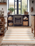 Tassel Trail Collection Area Rug - Pathway (Beige)