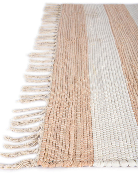 Tassel Trail Collection Area Rug - Pathway (Beige)