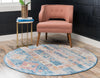 Seville Woven Collection Area Rug -  Giralda Round Blue  lifestyle 15