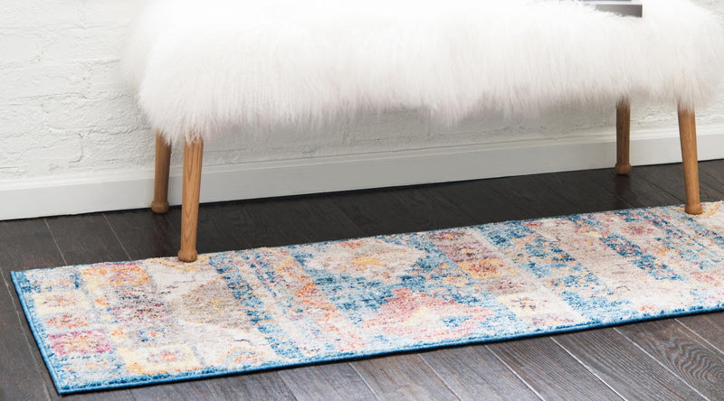 Seville Woven Collection Area Rug -  Giralda Runner Blue  lifestyle 16