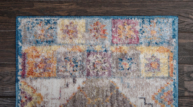 Seville Woven Collection Area Rug -  Giralda Runner Blue  lifestyle 24