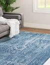 Bronx Loft Collection Area Rug -  Belmont Rectangle Blue  lifestyle 8