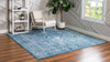 Bronx Loft Collection Area Rug -  Belmont Square Blue  lifestyle 43