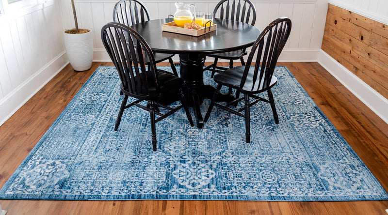 Bronx Loft Collection Area Rug -  Belmont Square Blue  lifestyle 47