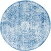 Bronx Loft Collection Area Rug -  Belmont Round Blue  lifestyle 36