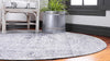 Bronx Loft Collection Area Rug -  Belmont Round Gray  lifestyle 70