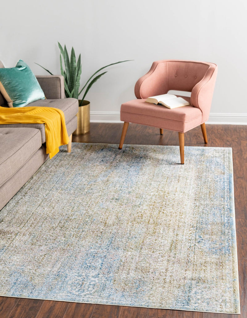 Bronx Loft Collection Area Rug -  Belmont Rectangle Green  lifestyle 8