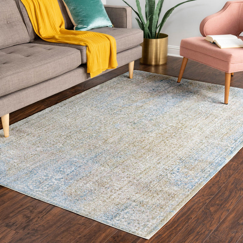 Bronx Loft Collection Area Rug -  Belmont Rectangle Green  lifestyle 42