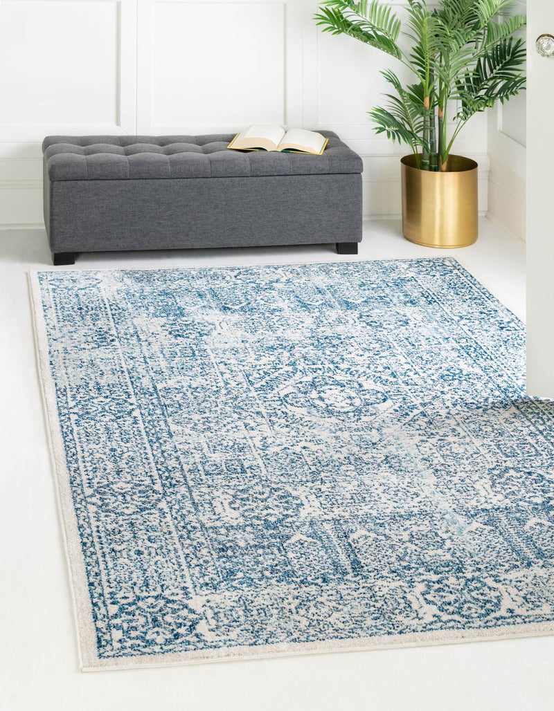 Bronx Loft Collection Area Rug -  Belmont Rectangle Light Blue  lifestyle 4