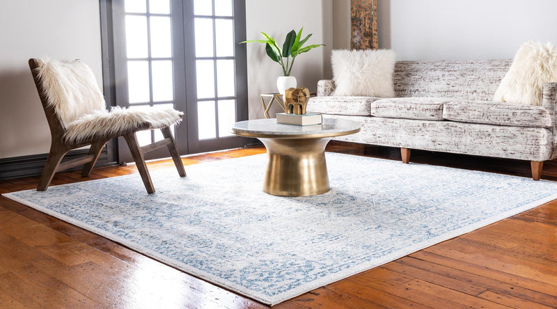 Bronx Loft Collection Area Rug -  Belmont Square Light Blue  lifestyle 63