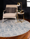 Bronx Loft Collection Area Rug -  Belmont Round Light Blue  lifestyle 54