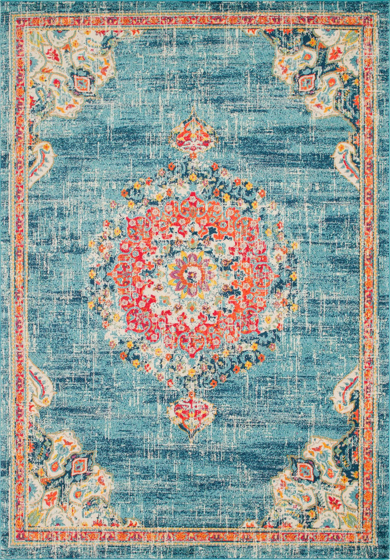 Brighton Terrace Collection Area Rug - Hove (Blue) Rectangle Blue Main