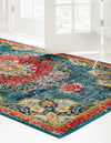 Brighton Terrace Collection Area Rug - Hove (Blue) Rectangle Blue  lifestyle 3