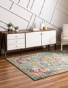 Brighton Terrace Collection Area Rug - Hove (Green) Rectangle Green  lifestyle 3