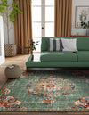 Brighton Terrace Collection Area Rug - Hove (Green) Square Green  lifestyle 31